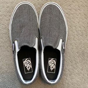 Gray Herringbone Vans